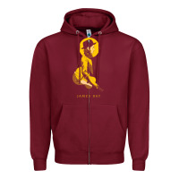 Burgundy james bay müsic Zipper Hoodie - linhVisuals
