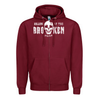 Burgundy jelly roll  rap müsic Zipper Hoodie - linhVisuals