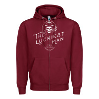 Burgundy the wood brothers blues Zipper Hoodie - linhVisuals