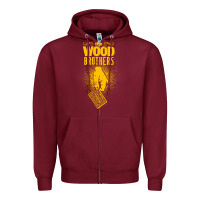 Burgundy the wood brothers blues Zipper Hoodie - linhVisuals