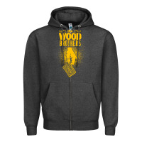 Charcoal Heather the wood brothers blues Zipper Hoodie - linhVisuals