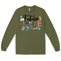 Army Green Western Future Nurse Long Sleeve Tee - LillyAllenDesigns