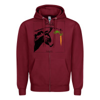 Burgundy the wood brothers blues Zipper Hoodie - linhVisuals