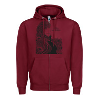 Burgundy the wood brothers blues Zipper Hoodie - linhVisuals