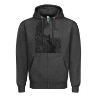Charcoal Heather the wood brothers blues Zipper Hoodie - linhVisuals