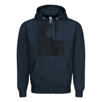 Navy the wood brothers blues Zipper Hoodie - linhVisuals