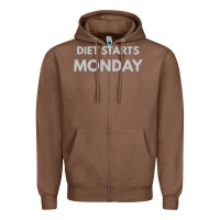 Chestnut diet starts monday Zipper Hoodie - linhVisuals