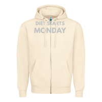Sandshell diet starts monday Zipper Hoodie - linhVisuals
