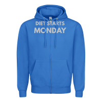 True Royal diet starts monday Zipper Hoodie - linhVisuals