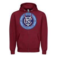 Burgundy the-new-york-city-fc Zipper Hoodie - linhVisuals