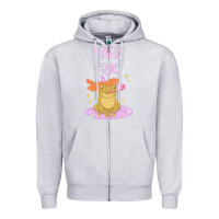 Heather Grey papa frog Zipper Hoodie - linhVisuals