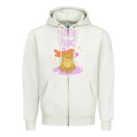 Oatmeal Heather papa frog Zipper Hoodie - linhVisuals