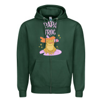 Sports Green papa frog Zipper Hoodie - linhVisuals