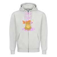 Dove Grey papa frog Zipper Hoodie - linhVisuals