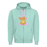 Seafoam papa frog Zipper Hoodie - linhVisuals