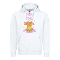 White papa frog Zipper Hoodie - linhVisuals