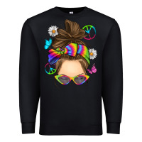 Black messy bun tie dye Premium Sweatshirt - RanaPortraitStore