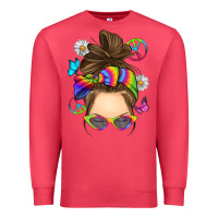 Cardinal messy bun tie dye Premium Sweatshirt - RanaPortraitStore