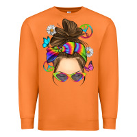 Carrot messy bun tie dye Premium Sweatshirt - RanaPortraitStore