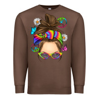 Chestnut messy bun tie dye Premium Sweatshirt - RanaPortraitStore