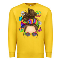 Lemon messy bun tie dye Premium Sweatshirt - RanaPortraitStore