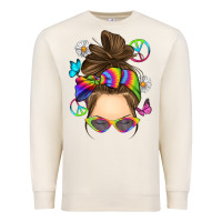 Sandshell messy bun tie dye Premium Sweatshirt - RanaPortraitStore
