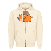 Sandshell sloth and highland cow Zipper Hoodie - linhVisuals