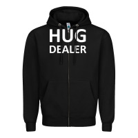 Black hug dealer Zipper Hoodie - linhVisuals