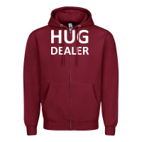 Burgundy hug dealer Zipper Hoodie - linhVisuals