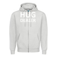 Dove Grey hug dealer Zipper Hoodie - linhVisuals