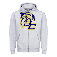 Heather Grey battery creek high school, beaufort Zipper Hoodie - linhVisuals
