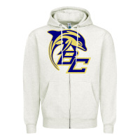Oatmeal Heather battery creek high school, beaufort Zipper Hoodie - linhVisuals