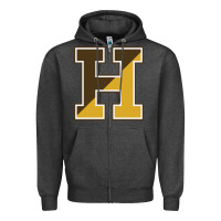 Charcoal Heather haverhill high school Zipper Hoodie - linhVisuals