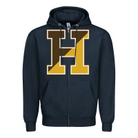 Navy haverhill high school Zipper Hoodie - linhVisuals