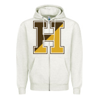 Oatmeal Heather haverhill high school Zipper Hoodie - linhVisuals