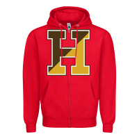 Red haverhill high school Zipper Hoodie - linhVisuals