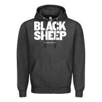 Charcoal Heather black sheep Zipper Hoodie - linhVisuals
