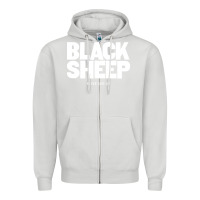 Dove Grey black sheep Zipper Hoodie - linhVisuals
