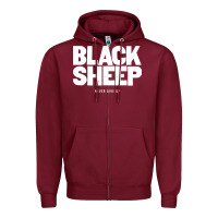Burgundy black sheep Zipper Hoodie - linhVisuals
