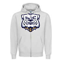 Dove Grey chelse bulldogs Zipper Hoodie - linhVisuals