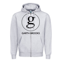 Heather Grey garth brooks Zipper Hoodie - linhVisuals