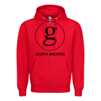 Red garth brooks Zipper Hoodie - linhVisuals