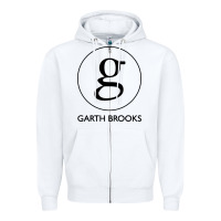 White garth brooks Zipper Hoodie - linhVisuals