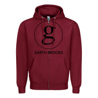 Burgundy garth brooks Zipper Hoodie - linhVisuals