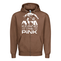 Chestnut gift for men kissing the pink Zipper Hoodie - linhVisuals