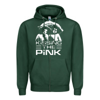 Sports Green gift for men kissing the pink Zipper Hoodie - linhVisuals