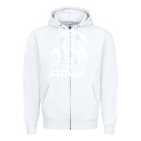 White gift for men kissing the pink Zipper Hoodie - linhVisuals