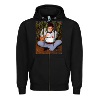 Black johnny cash eating cake in a bush Zipper Hoodie - linhVisuals