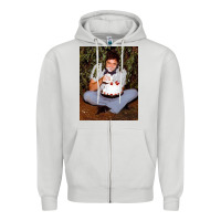 Dove Grey johnny cash eating cake in a bush Zipper Hoodie - linhVisuals