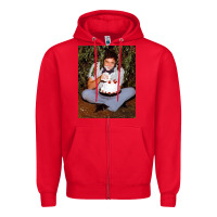 Red johnny cash eating cake in a bush Zipper Hoodie - linhVisuals
